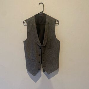 G by Guess black white multicolored speckled vest